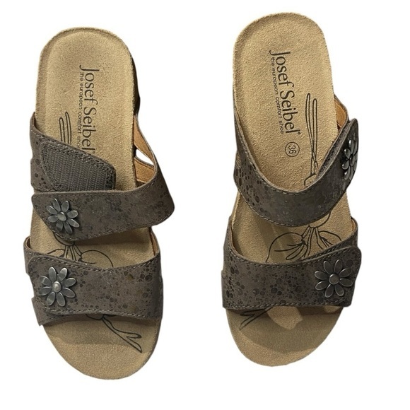 Josef Seidel Tonga 04 Leather Taupe Multi Sandal - Picture 3 of 9